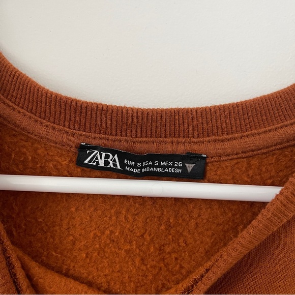 Zara Orange Peplum Sweater Size Small - Picture 5 of 5